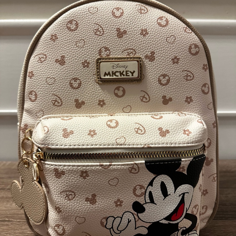Disney Mickey Mouse Beige and Tan Backpack